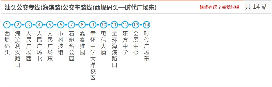 汕头海滨路公交专线_汕头海滨路公交专线公交车路线