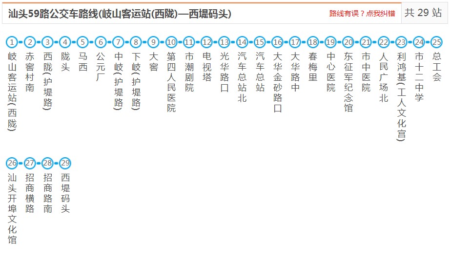 汕头59路_汕头59路公交车路线_汕头公交车线路查询