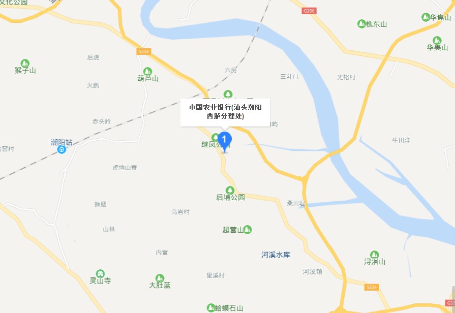 中国农业银行(汕头潮阳西胪分理处)交通地图